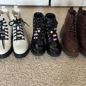 Stylish Boots Trio - White, Black, Brown
